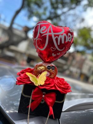 ANCHETA TIPO BOLSO CON ROSAS ETERNAS