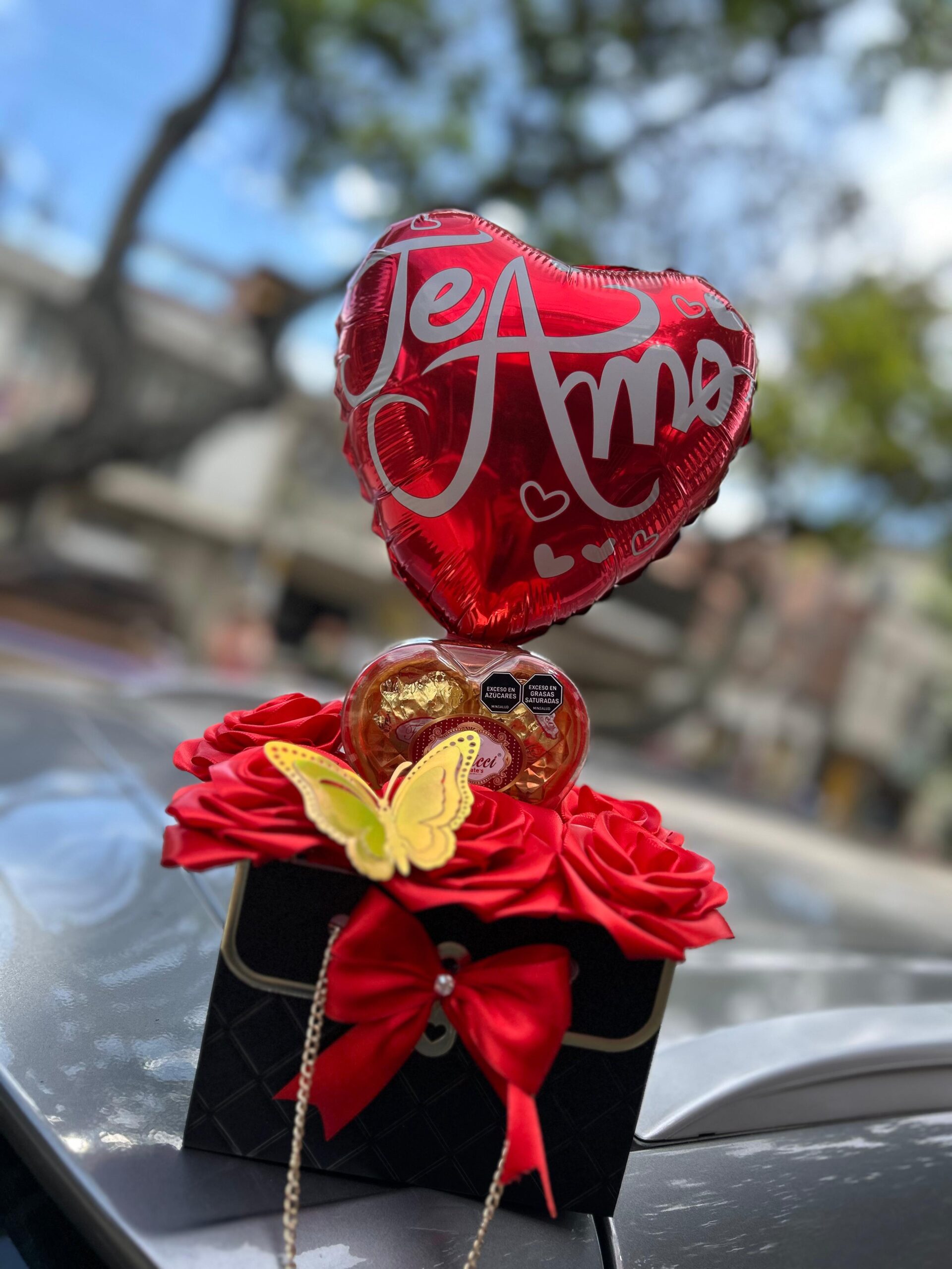 ANCHETA TIPO BOLSO CON ROSAS ETERNAS