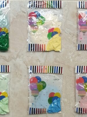 GLOBOS LATEX R12 X 12 PIEZAS