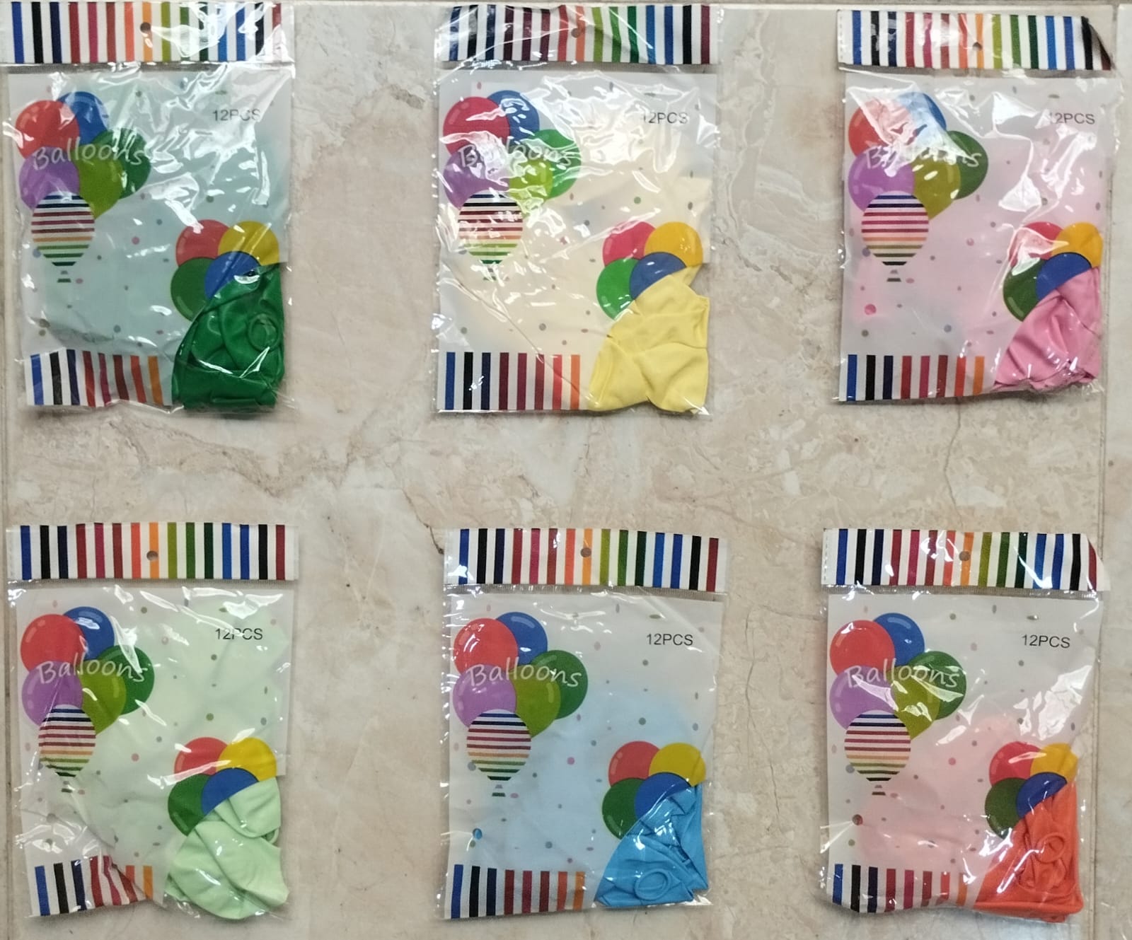 GLOBOS LATEX R12 X 12 PIEZAS